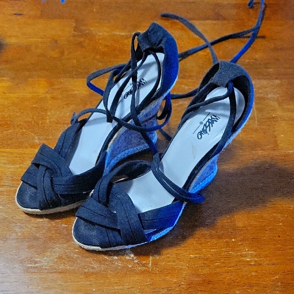 edge Black Espadrille Sandals